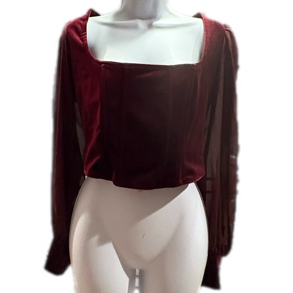 Band of the FreeVelvet Square Neck Women's Blouse- NWT
